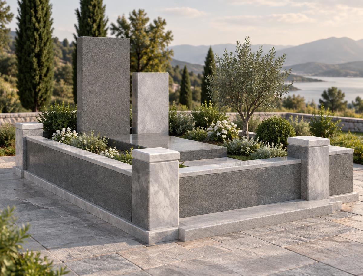 Sessiz Bahçe andezit mezar modeli